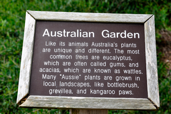 Australian Garden sign